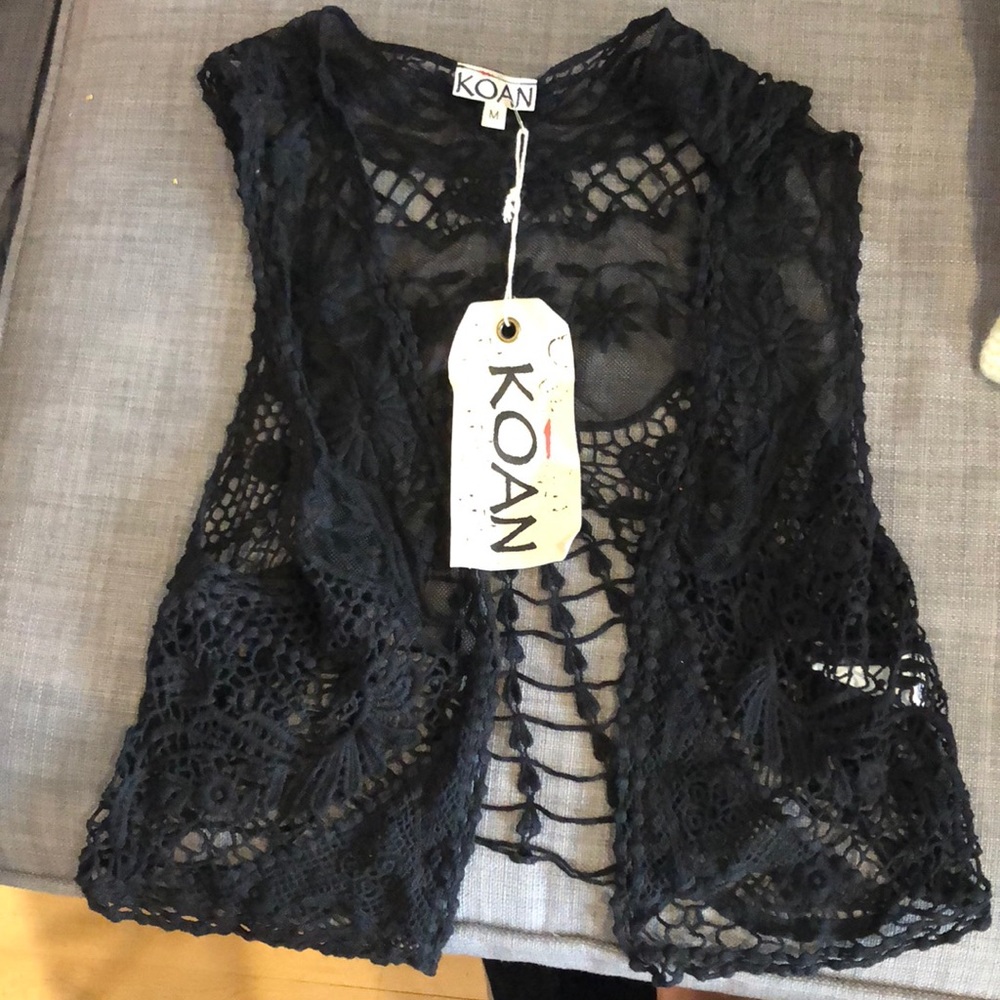Lace festival vest